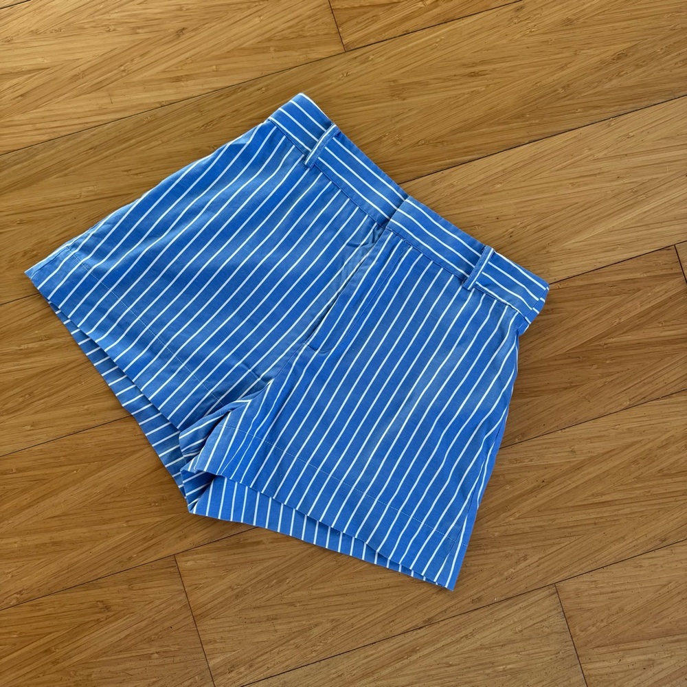 Reformation high waisted striped shorts